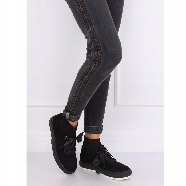 Negro CH-95 Zapatillas negras al tobillo 1