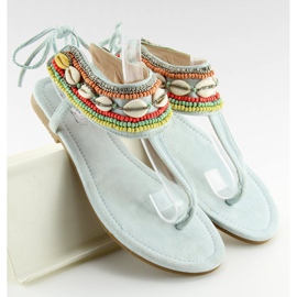 Sandalias azules con abalorios 8241 L.BLUE II-GAT multicolor 1 Sandalias azules con abalorios 8241 L.BLUE II-GAT multicolor 1
