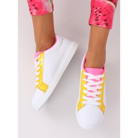 Zapatillas de mujer W-3116 Yellow blanco multicolor 2