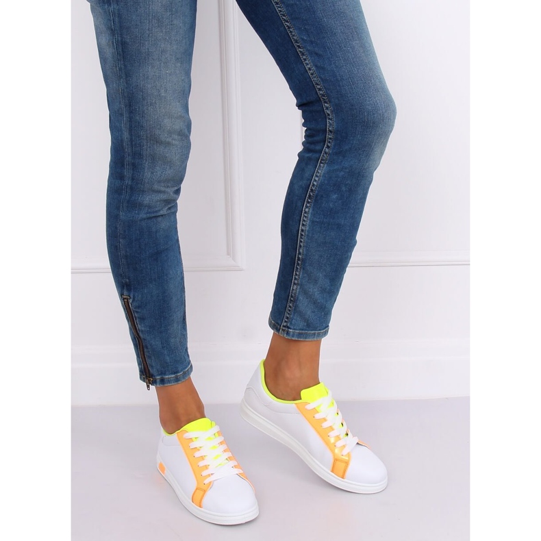 Zapatillas de mujer W-3116 Orange blanco amarillo 1
