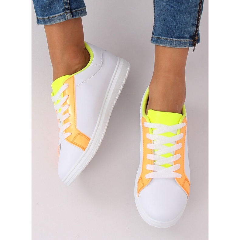 Zapatillas de mujer W-3116 Orange blanco amarillo 2