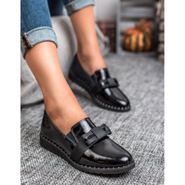 Filippo Zapatos sin cordones de cuero negro 2