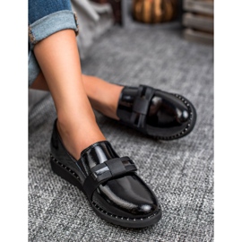 Filippo Zapatos sin cordones de cuero negro 3