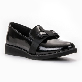 Filippo Zapatos sin cordones de cuero negro 4