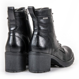 VINCEZA Botas negras con cordones negro 1