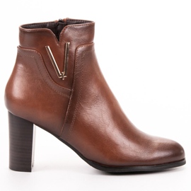 Vinceza Botines marrones en un poste marrón 2