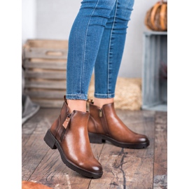 Vinceza Botines bajos con cremallera marrón 5