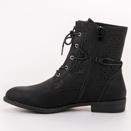 Groto Gogo Botas atadas de moda negro 3