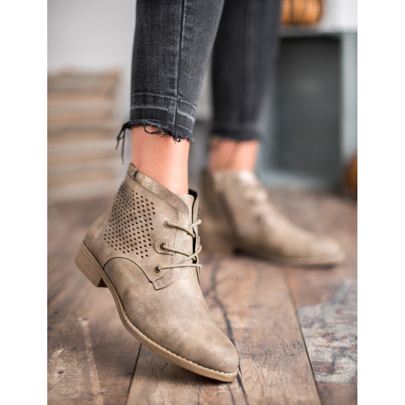 Groto Gogo Botines caqui caqui multicolor verde 1 Groto Gogo Botines caqui caqui multicolor verde 1