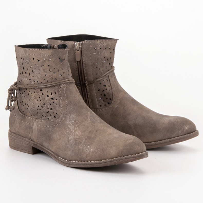 Groto Gogo Botas de mujer caladas multicolor verde 1