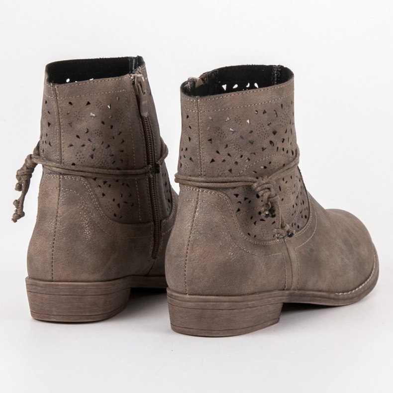 Groto Gogo Botas de mujer caladas multicolor verde 2