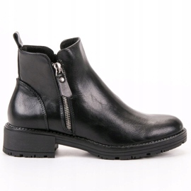 Vinceza Botines bajos con cremallera negro 4