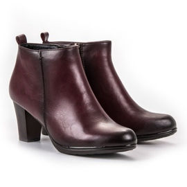 Vinceza Botas de Tacón Bajo rojo 3