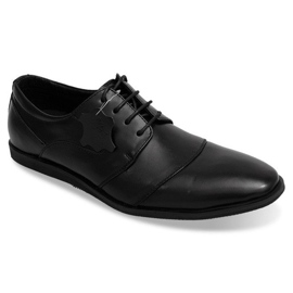 Zapatos Piel Cordones LJ41 Negro 1