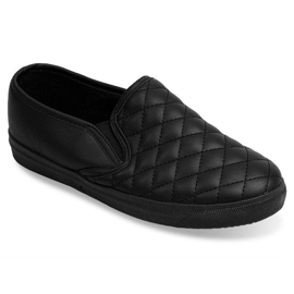 Zapatillas acolchadas sin cordones 5077 Black negro 1
