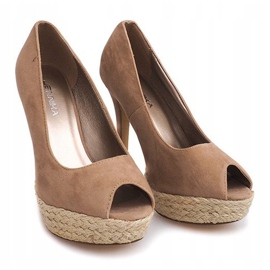 Alpargatas Tacones Altos 55-443 Beige 3
