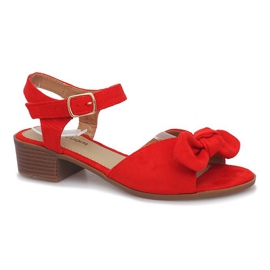 Sandalias rojas de tacón Noemia rojo 1