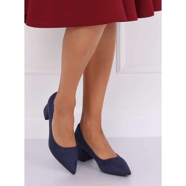 Salón de tacón ancho azul marino KJ-10 D.BLUE 2