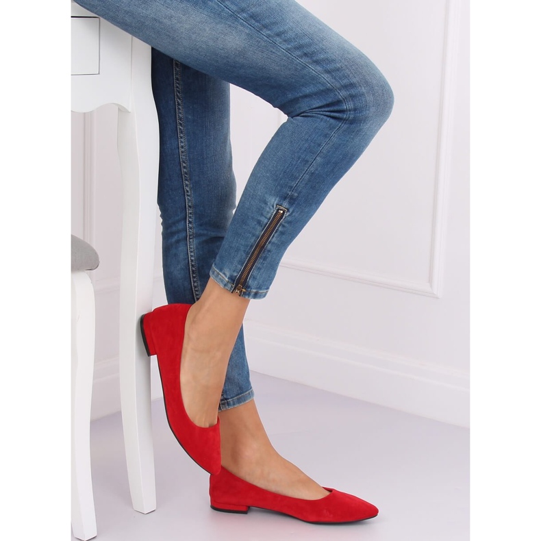 Bailarinas con puntera almendra rojo RC-76 Rojo 1 Bailarinas con puntera almendra rojo RC-76 Rojo 1