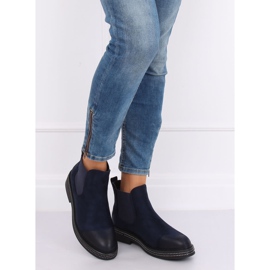 Botines Chelsea azul marino para mujer WY-2842 Azul 4
