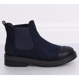 Botines Chelsea azul marino para mujer WY-2842 Azul 2