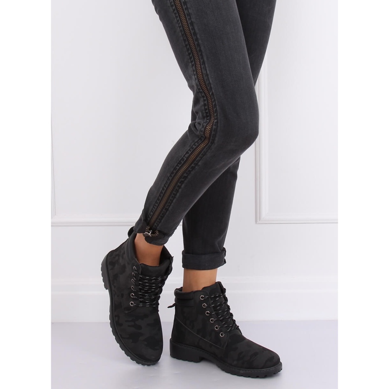 Botas de madera para mujer camuflaje W-3033 Blackcamuflage negro 1 Botas de madera para mujer camuflaje W-3033 Blackcamuflage negro 1