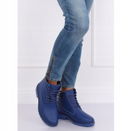 Botas de madera para mujer azul marino W-3033 Azul 2