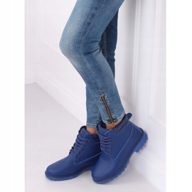 Botas de madera para mujer azul marino W-3033 Azul 1