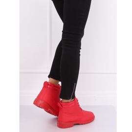 Botas de madera de mujer rojas W-3033 Red rojo 2