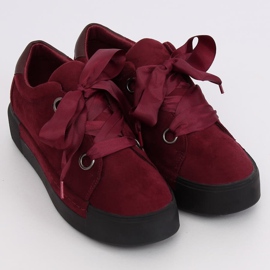 Zapatillas de mujer granate 1018 Wine II-GAT rojo 3