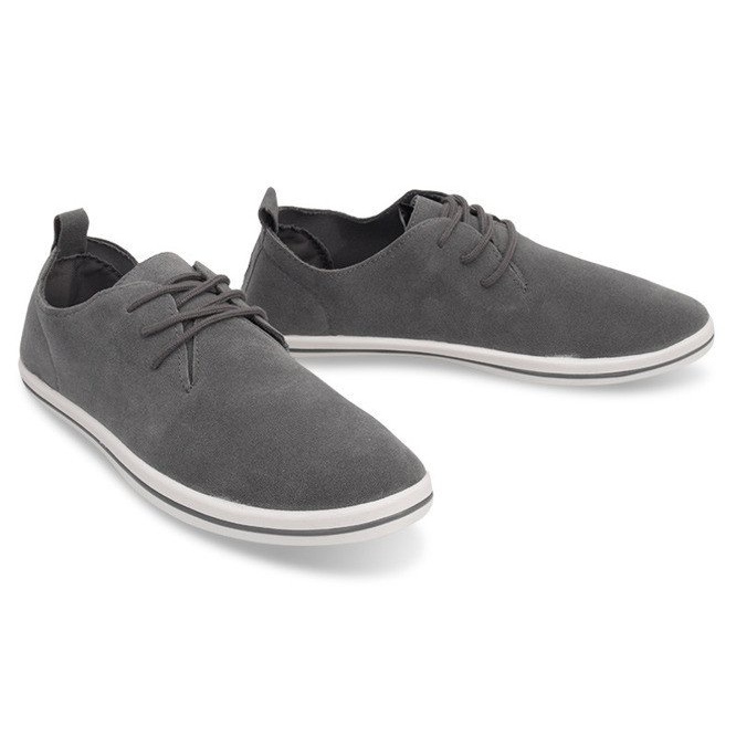 Zapatillas Hombre Ligeras Con Ante Eco 1205 Gris 2