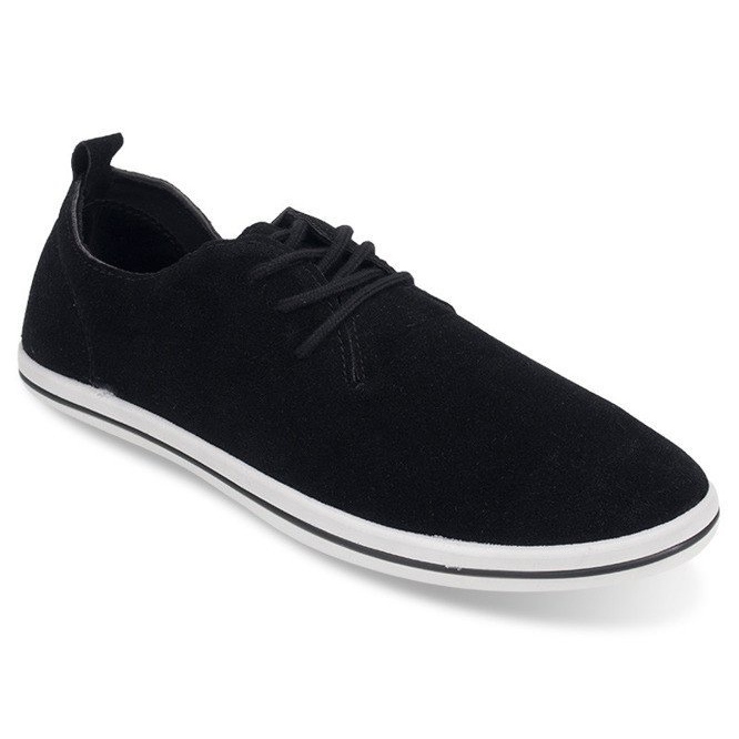 Zapatillas Ligeras De Hombre Con Ante Eco 1205 Negro 1