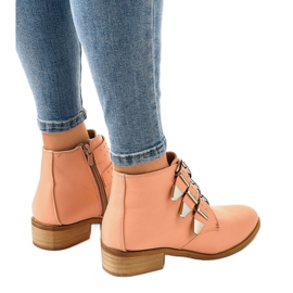 Botas rosas con hebilla de cremallera A-263 rosado 3