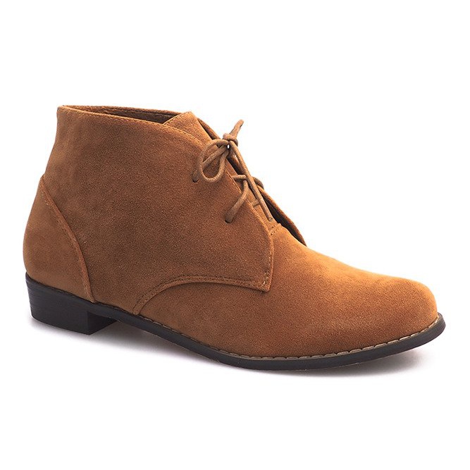 Botas con cordones A-27 Camel marrón 1