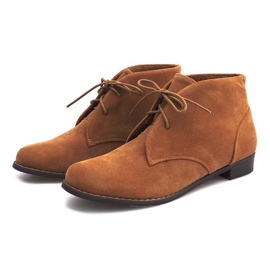 Botas con cordones A-27 Camel marrón 3