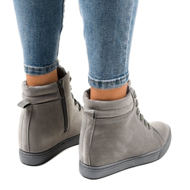 Zapatillas grises en la cuña TL50-3 3