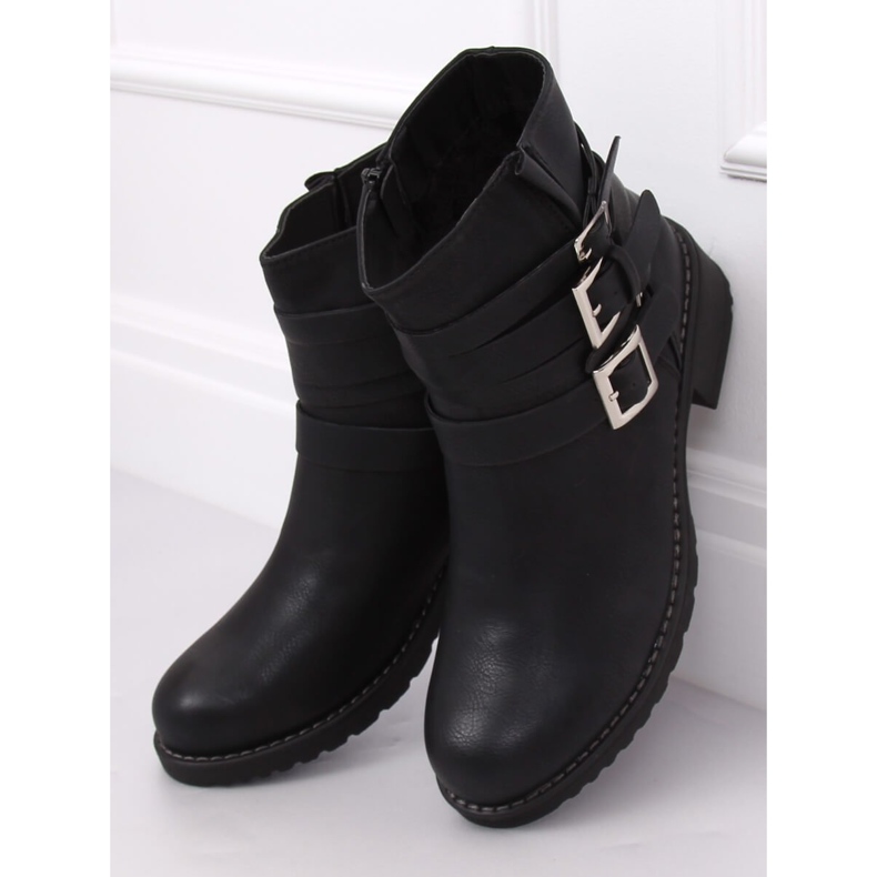 Black Z100 Botas de mujer planas negras negro 1