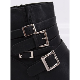 Black Z100 Botas de mujer planas negras negro 6