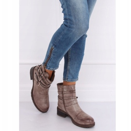 Botines planos de mujer beige Z100 Khaki 4