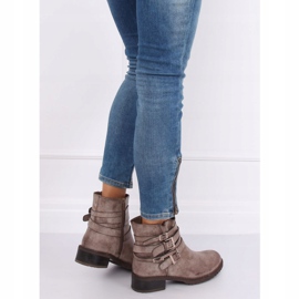 Botines planos de mujer beige Z100 Khaki 2