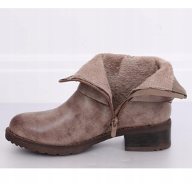 Botines planos de mujer beige Z100 Khaki 3