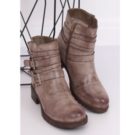 Botines planos de mujer beige Z100 Khaki 5