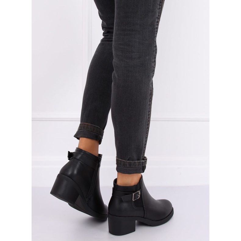 Black Jodhpur boots tacones altos B0-232 Black negro 1