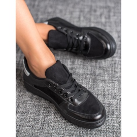 Jumex Zapatos deportivos atados negro 1