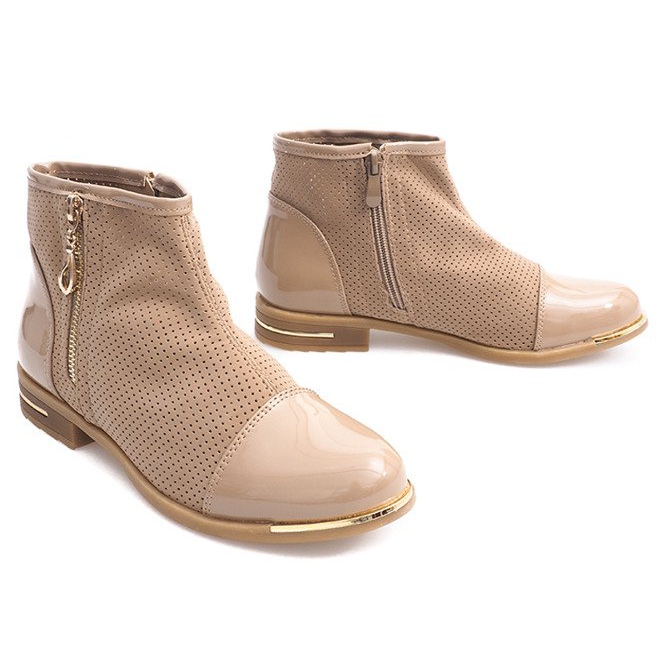 Botas Elegantes Caladas B8107 Beige 1 Botas Elegantes Caladas B8107 Beige 1