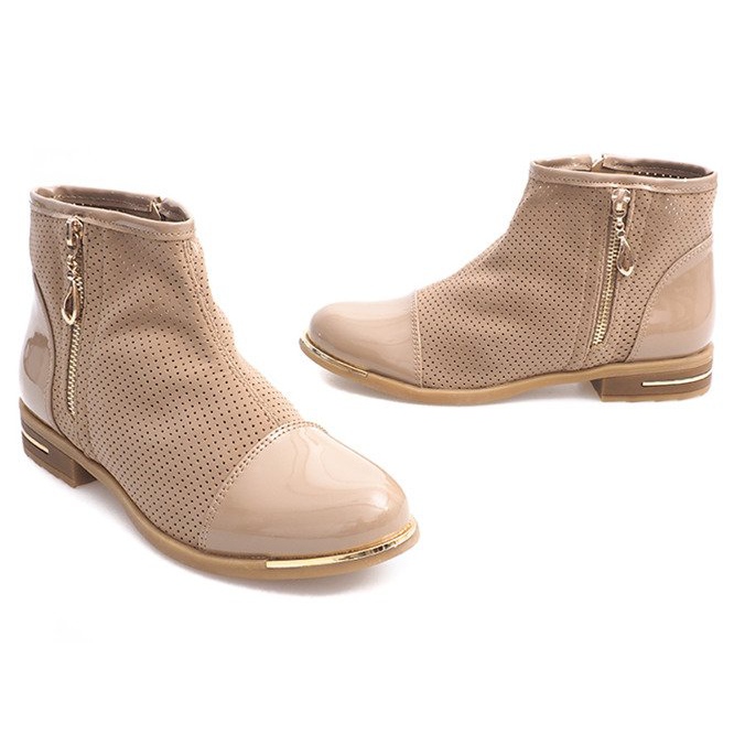 Botas Elegantes Caladas B8107 Beige 2 Botas Elegantes Caladas B8107 Beige 2
