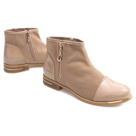 Botas Elegantes Caladas B8107 Beige 3