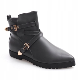 Botas Cálidas Elegantes Con Hebilla HW13 Gris 2 Botas Cálidas Elegantes Con Hebilla HW13 Gris 2