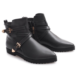 Botas Cálidas Elegantes Con Hebilla HW13 Gris 3