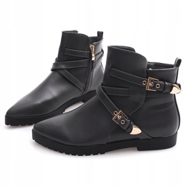 Botas Cálidas Elegantes Con Hebilla HW13 Gris 1